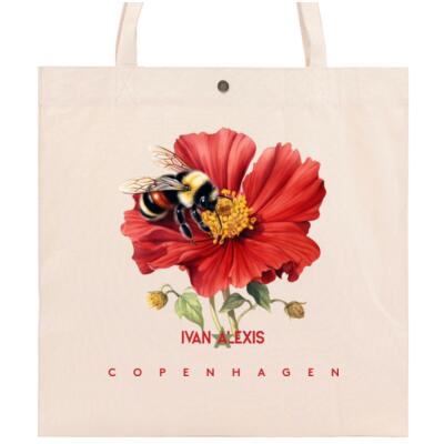 Red flower and bee Thumbnail