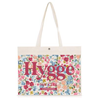 3054 Hygge DARK RED Flower MINI BEACH BAG Thumbnail
