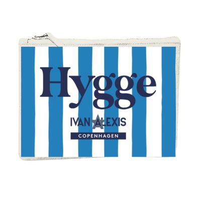 530 L Hygge allover strip Navy POUCH L Thumbnail