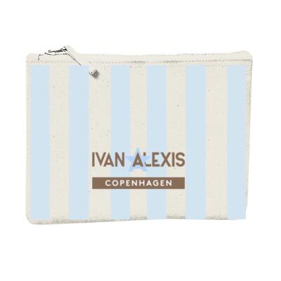 530 L allover strip sky Brown POUCH L Thumbnail