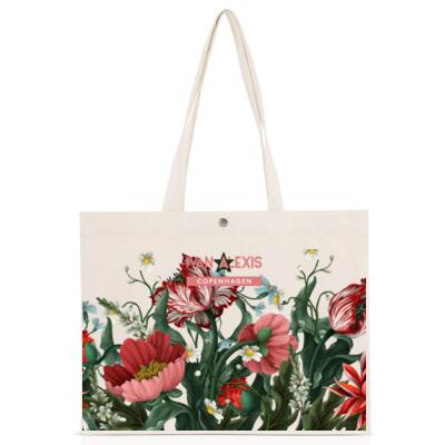 3054 Half allover bordux flowers cph MINI BEACH BAG Thumbnail