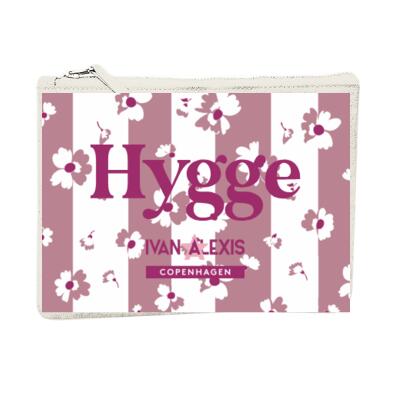 FESTIVAL FUCHSIA Striped daisy bloom Hygge POUCH L Thumbnail