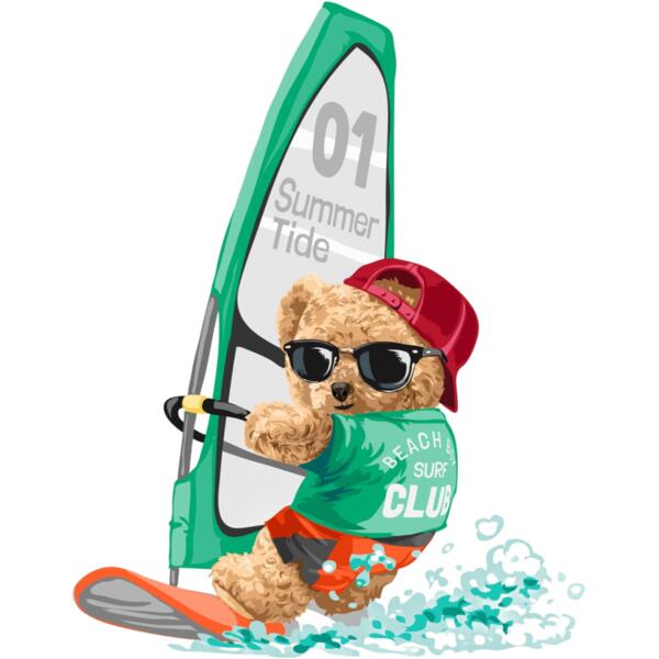 Teddy wind surfing Thumbnail