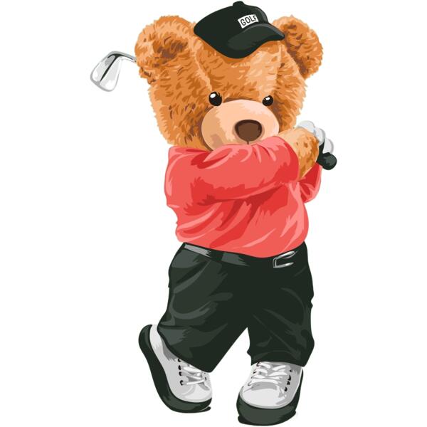 Teddy golfer red Thumbnail