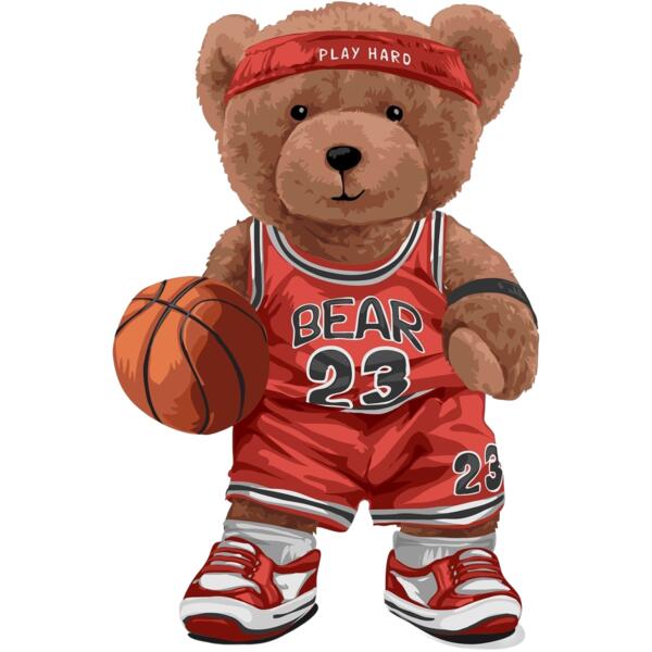 Teddy basket ball 23 Thumbnail